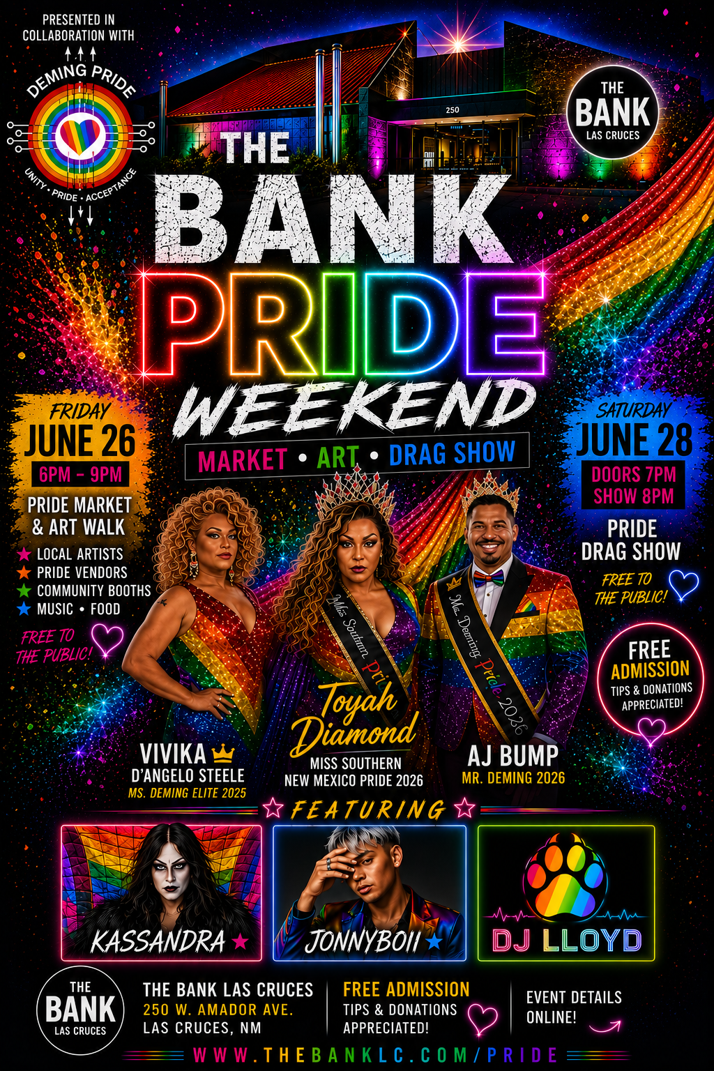 TheBank Pride Weekend event art